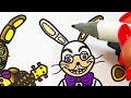 Five Nights at Freddy's Coloring Pages  How To Color Golden Freddy & Spring Bonnie FNAF  NCS
