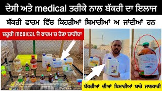 ਦੇਸੀ ਅਤੇ medical ਤਰੀਕੇ ਨਾਲ ਬੱਕਰੀ ਦਾ ਇਲਾਜ ਕਿਵੇਂ ਕਰਨਾ,,,ਬੱਕਰੀਆਂ ਦੀਆਂ ਬਿਮਾਰੀਆਂ ਬਾਰੇ ਜਾਣਕਾਰੀ #goatfarm