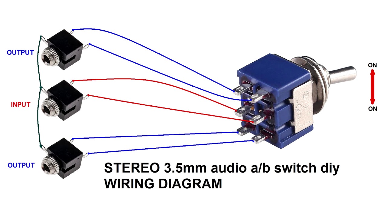 STEREO 3.5mm Audio A/b Switch DIY Diagram - YouTube