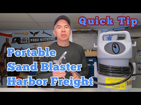What is a portable abrasive blaster used for?