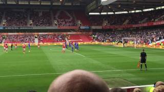 Pajtim Kasami Free kick miss - Nottingham Forest vs Leeds United