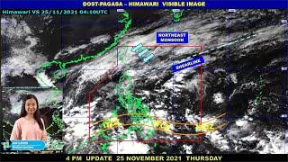 DOST-Pagasa weather update as of November 25, 2021, 4 p.m.