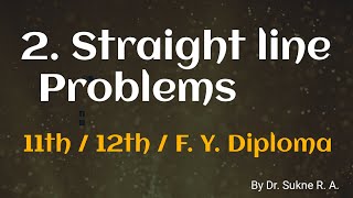 Straight Line | Straight lines | Problems #perpendicularlines #parallellines #altitude #median #12th