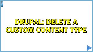 Drupal: Delete a custom content type