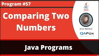 Java program to compare two given numbers