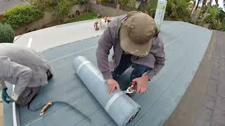 Time lapse of Certainteed Flintlastic SA roofing on backyard patio