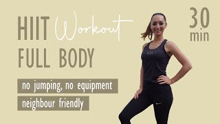 HIIT WORKOUT FULL BODY / no jumping \u0026 neighbour friendly | Katja Seifried