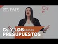 Inés Arrimadas sobre los PSG