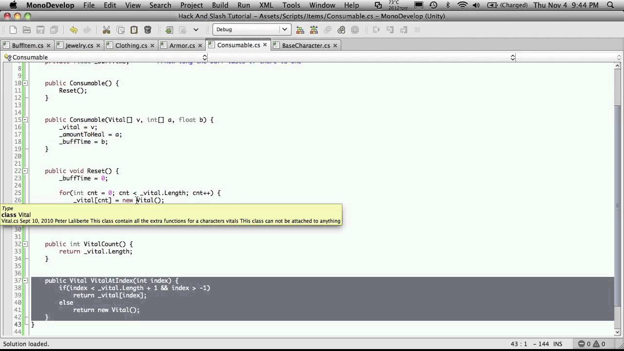 71 Unity3d Tutorial Consumable Class 71 Unity3d Tutorial Consumable Class