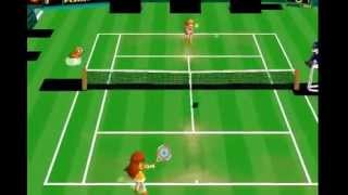 Mario Tennis 64, Daisy vs Peach (GLITCHY EMU!)