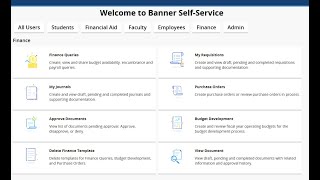 Banner Self Service Focus Training Finance Reporting