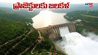 ప్రాజెక్టులకు జలకళ : Huge Flood Water Inflow To Irrigation Projects In Telugu States | Tv5 News