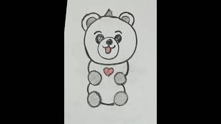 How to draw easy teady bear  for kids || drawing for biggners