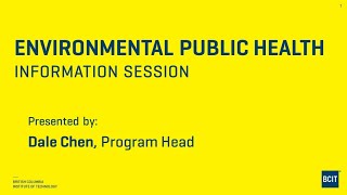 BCIT - Environmental Public Health - Online Info Session - May 2024