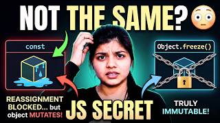 const vs Object.freeze() – What’s the Real Difference? (JavaScript Explained)