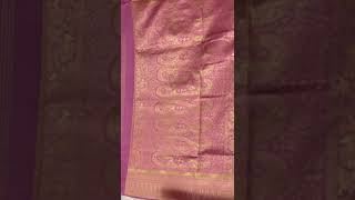 Samah Self Design, Woven, Embellished Banarasi Jacquard, Pure Silk Saree  (Gold, Pink)