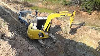 รีวิิว excavator komatsu pc 70-8 ทีมงานเจริญทรัพย์ เล็กพริกขี้หนู  ครับ EP.1179