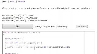 codingBat String 2 doubleChar