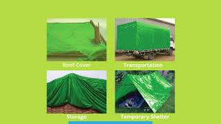 Mipatex Plastic Cover Tarpaulin with Eyelets | Tirpal for Monsoon, Rain, Home Roof, Truck Cover