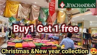 T.nagar shopping 😍 Jeyachandran Textiles Christmas \u0026 New year sarees collection 💥