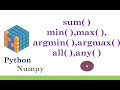 Python NumPy Tutorial | Machine Learning Basic Part-6 | Functions in Numpy