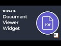 How To Use The Document Viewer Widget