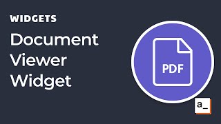 How To Use The Document Viewer Widget