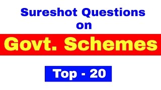 Govt. Schemes Most Important Questions for Bank PO | Clerk  [ In Hindi] Part - 2