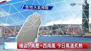 陳志耕天氣報報 北市午間又飆37.6度 北基體感預測42度│中視午間氣象 20170815