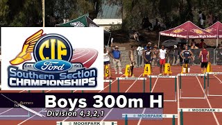 2022 TF - CIF-ss FINALS - 300 Hurdles (Boys, all 4 divisions)