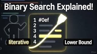 Binary Search Explained Step-by-Step | Iterative + Lower Bound Binary Search in Python
