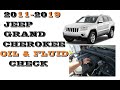 How to check oil and Fluids in Jeep Grand Cherokee 2011-2019