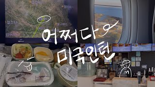 [미국인턴 Vlog] 어쩌다 미국인턴🤓 | 대한항공 기내식 | H마트 | 월마트 | Thanksgiving Day