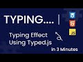 Text Typing Effect Using Typed.js | Typewriter Effect | HTML, CSS and JavaScript