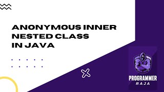 Anonymous inner class in java || Tutorial #36