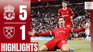 Szoboszlai Stunner, Salah, Gakpo & Curtis Jones Solo Goal! | Liverpool 5-1 West Ham | Highlights