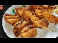 মেশিন ছাড়া হাত দিয়ে স্প্রিং পটেটো potato spring roll chips diamond kitchen