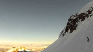 Snowboard Mammoth 2013  vertical drop at 11,053 feet