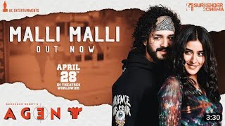 Malli Malli - Lyrical [Telugu] _ AGENT _ Akhil Akkineni, Mammootty _ Surende
