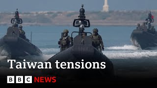 Taiwan condemns China military drills as 'irrational provocations' | BBC News
