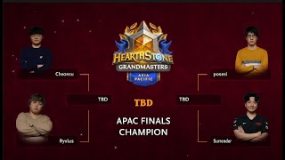 che0nsu vs Ryvius - Semifinal - Hearthstone Grandmasters Asia-Pacific 2020 Season 1 - Week 1