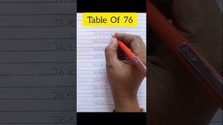 Easy Way To Learn Table Of 76 | Multiplication Table Of 76 #christosirjvlog #shorsfeed #shorts #math