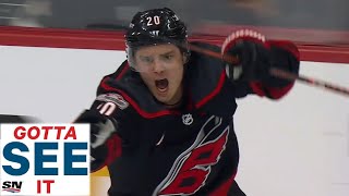 GOTTA SEE IT: Sebastian Aho Goes End-To-End To Score Beauty OT-Winner And Complete Hat Trick