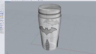 Rhinoceros 5 - Vaso Termo Batman - Superficies revolucion y proyectar curvas