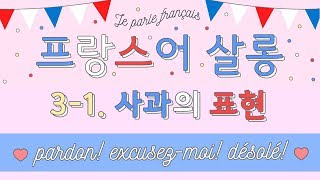 [기초 프랑스어 회화/문법] 3-1. 사과하기 : 프랑스어 '미안해' Pardon! Excusez-moi! Je suis désolé(e)!