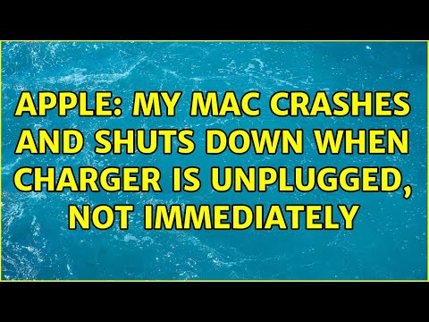 Apple: My Mac crashes and shuts down when charger is unplugged, not immediately