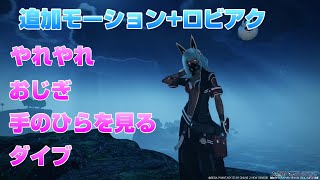 【PSO2NGS】「待機：やれやれ」「おじぎ」「手のひらを見る」「グライド：ダイブ」