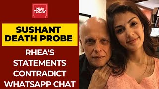Why Did Rhea Chakraborty Leave Sushant's Home? Rhea-Mahesh Bhatt's WhatsApp Chats vs Her Statement