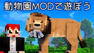 【マイクラ】動物園MODのライオンが狂暴すぎたｗ【あかがみん/赤髪のとも】