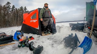 SEVEN DAYS BELOW ZERO: Episode 1: Winter Tent Camping while Ice Fishing in Northern Maine